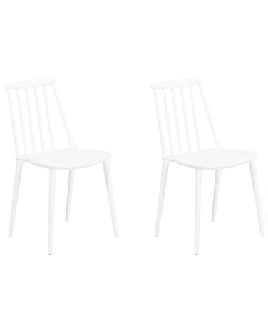 Set van 2 eetkamerstoelen VENTNOR Wit