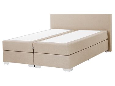 Boxspring Stof PRESIDENT 160 x 200 cm Beige