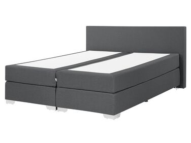 Boxspring Stof PRESIDENT 160 x 200 cm Donkergrijs