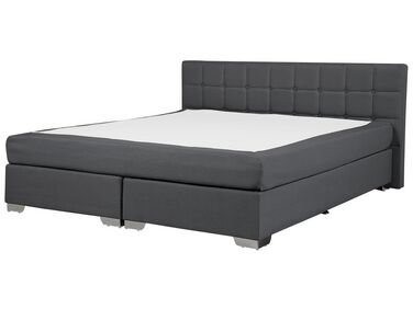 Boxspring Stof ADMIRAL 180 x 200 cm Donkergrijs