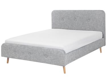 Bed Stof RENNES 180 x 200 cm Lichtgrijs