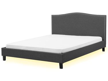 Bed Stof MONTPELLIER 180 x 200 cm LED Wit