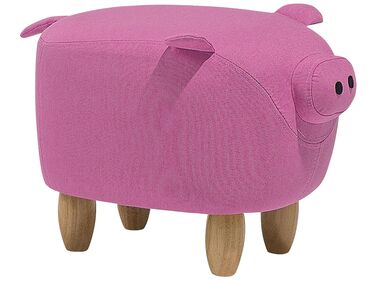 Animal Stool PIGGY Fabric Pink Pig