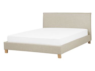 Bed Stof SENNEZ 140 x 200 cm Beige