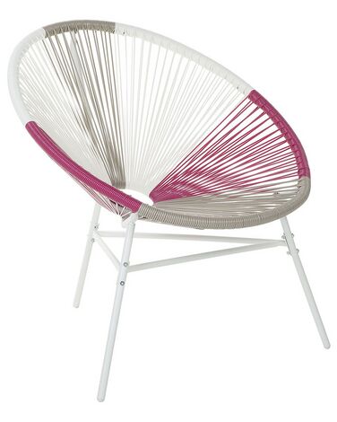 Chaise de jardin ACAPULCO Polyrotin Rose fushia