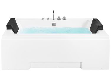 Baignoire d'angle à remous avec LED GALLEY 170 x 75 cm Blanc