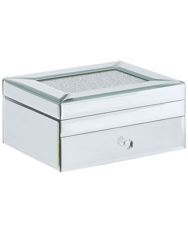 Boîte à bibelots KOFI Verre Miroir argenté