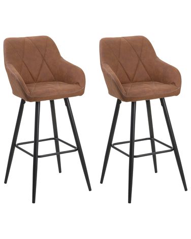 Set van 2 barstoelen DARIEN Goudbruin