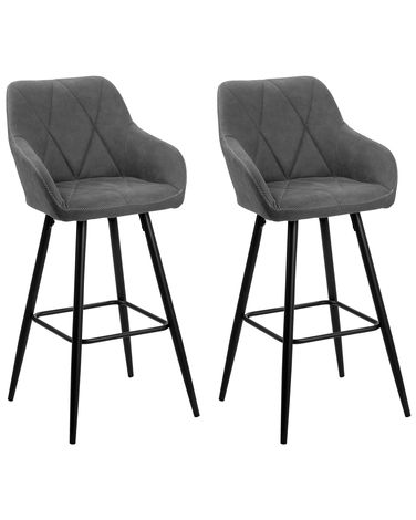 Set van 2 barstoelen DARIEN Grijs