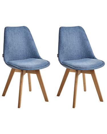 Set van 2 eetkamerstoelen DAKOTA II Stof Lichtblauw