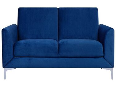 Bank 2-zits FENES Fluweel Marineblauw