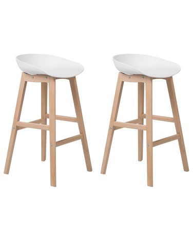 Set van 2 barstoelen MICCO Wit