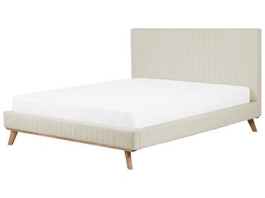Bed Chenille TALENCE 180 x 200 cm Lichtbeige