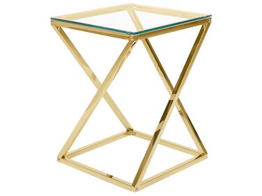 Bijzettafel BEVERLY Glas Goud