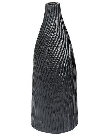 Decoratieve vaas FLORENTIA Keramiek 50 cm Zwart