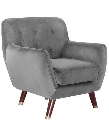 Fauteuil BODO Fluweel Grijs
