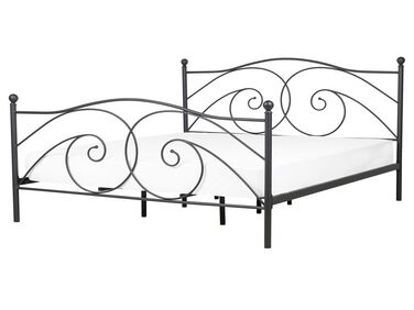Bed Metaal DINARD 160 x 200 cm Zwart