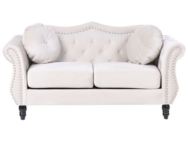 Canapé 2 places SKIEN Velours Beige clair