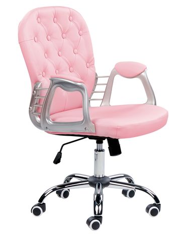 Bureaustoel PRINCESS Kunstleer Roze