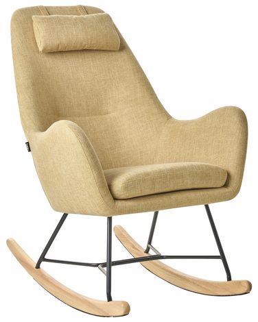 Rocking Chair ARRIE Fabric Yellow
