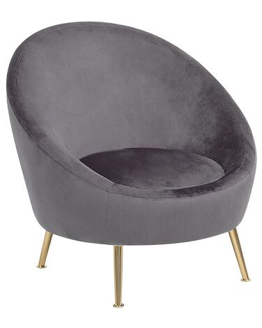 Fauteuil LANGA Fluweel Grijs