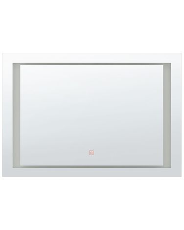 LED badkamerspiegel EYRE 80 cm 60 cm Zilver