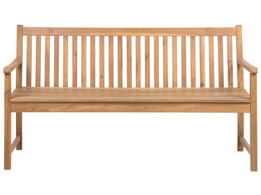 Banc de jardin VIVARA 160 cm Bois d'acacia certifié Marron clair