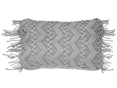 Coussin KIRIKKALE Coton 30 x 45 cm Gris Motif géométrique