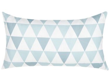 Coussin de jardin TRIFOS Motif géométrique 40 x 70 cm Bleu