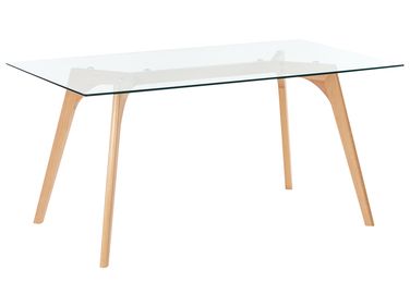Eettafel HUDSON Transparant 160 cm 90 cm Veiligheidsglas