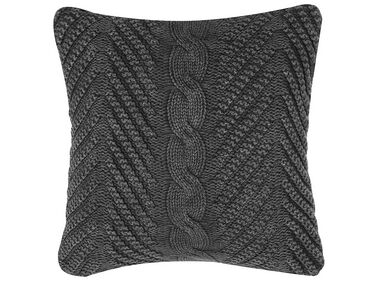 Sierkussen KONNI Katoen 45 x 45 cm Grijs chevron patroon