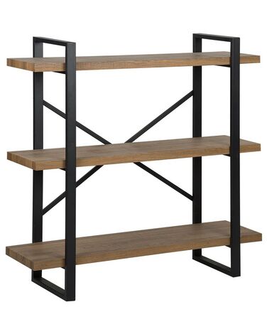 Opbergkast met 3 planken TIMBER 111 cm Donkerbruin