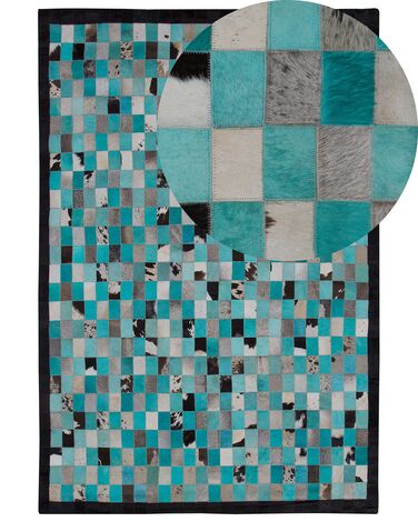 Rug NIKFER Blue 140 x 200 cm Leather