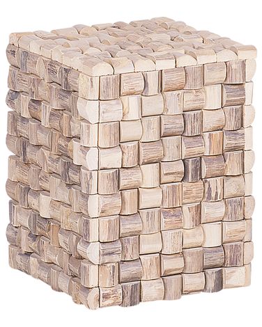 Side Table CAJEME Teak Wood Light Brown