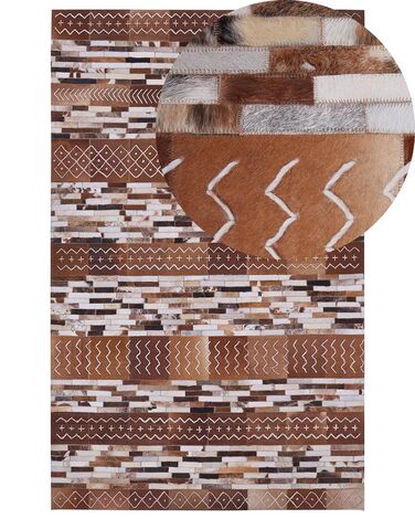 Rug HEREKLI Brown 140 x 200 cm Leather