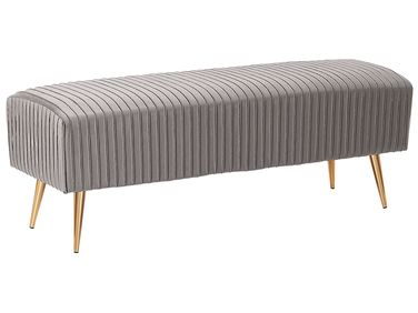 Banc rembourré PATERSON Velours Gris clair