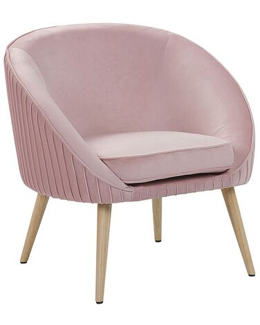 Fauteuil TROMSO Velours Rose