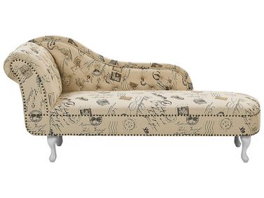 Linkszijdige chaise longue NIMES Stof Beige