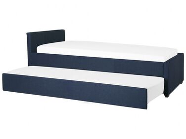 Onderschuifbed Stof MARMANDE 80 x 200 cm Marineblauw