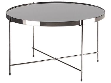Coffee Table LUCEA Tempered Glass Silver