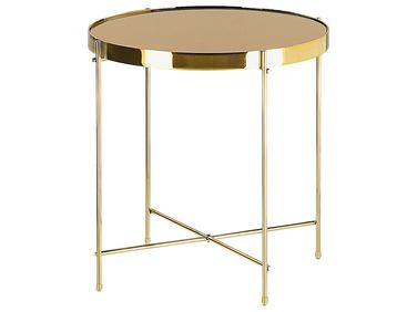 Bijzettafel LUCEA Veiligheidsglas Goud