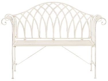 Banc de jardin MILAZZO 130 cm Métal Blanc