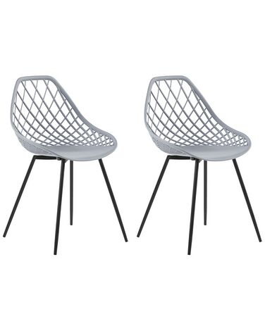 Set van 2 eetkamerstoelen CANTON Lichtgrijs