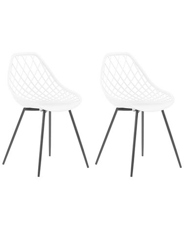 Set van 2 eetkamerstoelen CANTON Wit