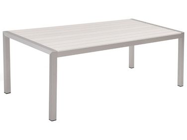 Garden Dining Table VERNIO 180 cm 90 cm Metal White