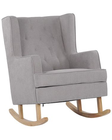 Fauteuil à bascule TRONDHEIM Tissu Gris clair