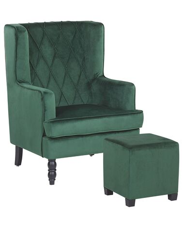 Fauteuil SANDSET Velours Vert foncé