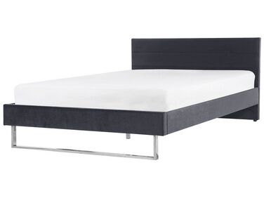 Bed Fluweel BELLOU 180 x 200 cm Donkergrijs
