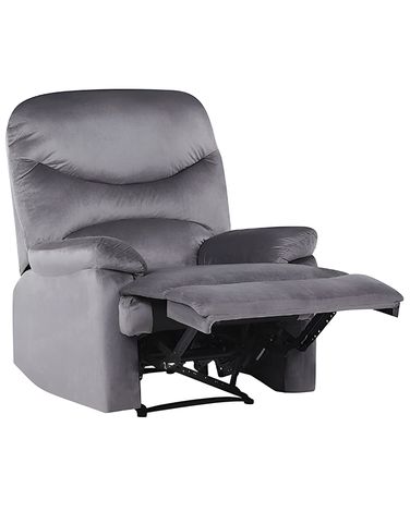 Fauteuil inclinable ESLOV Repose-pieds inclus Velours Gris