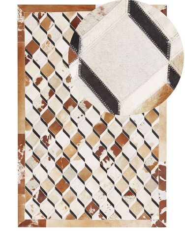 Rug SERINOVA Brown 140 x 200 cm Leather